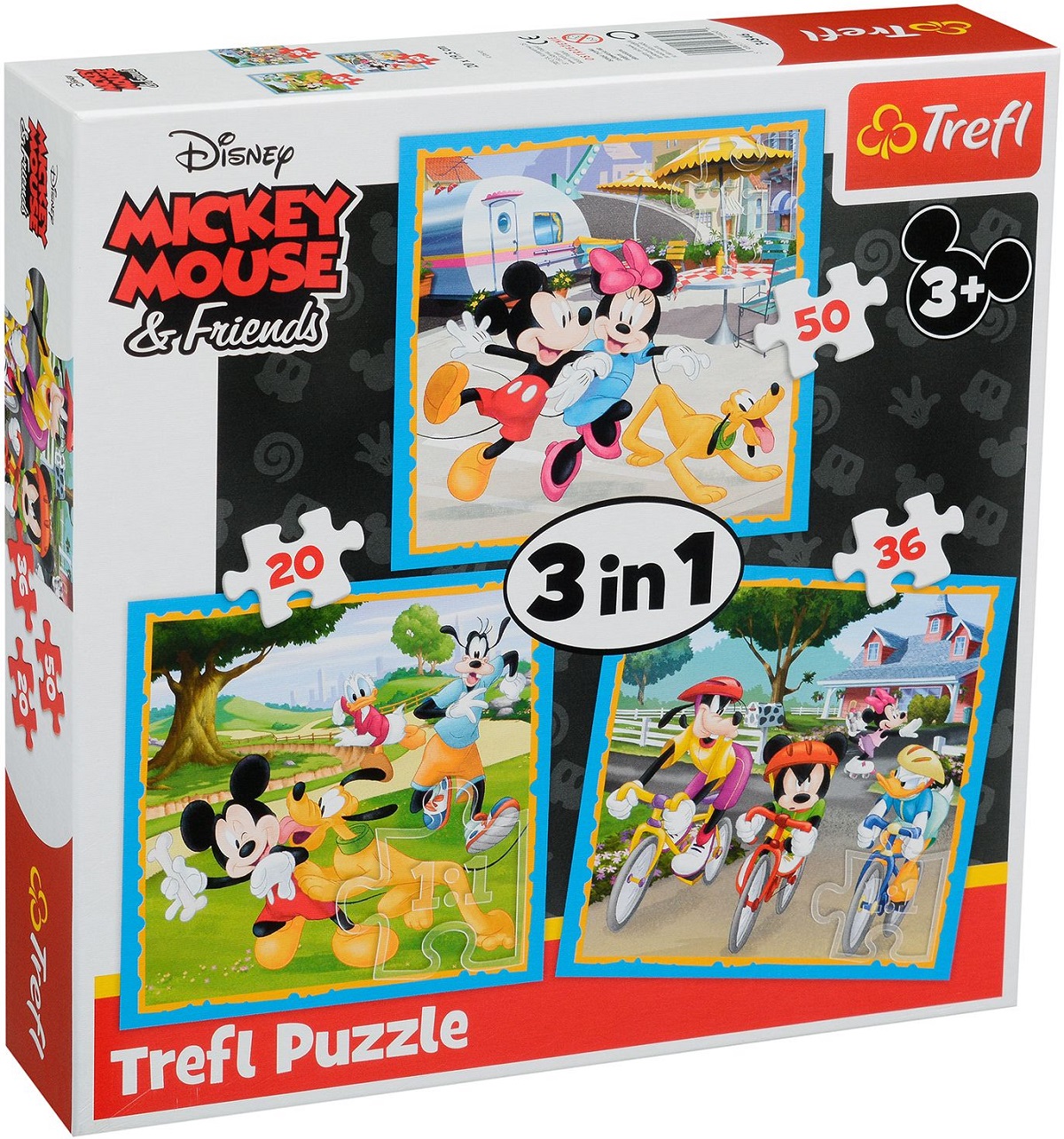 Puzzle 3 in 1. Mickey Mouse si prietenii
