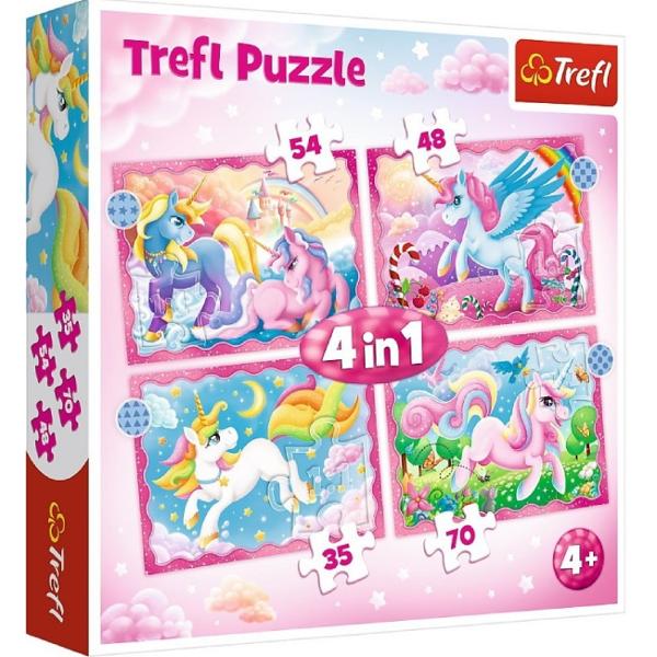 Puzzle 4 in 1. Patrula unicorni si magie