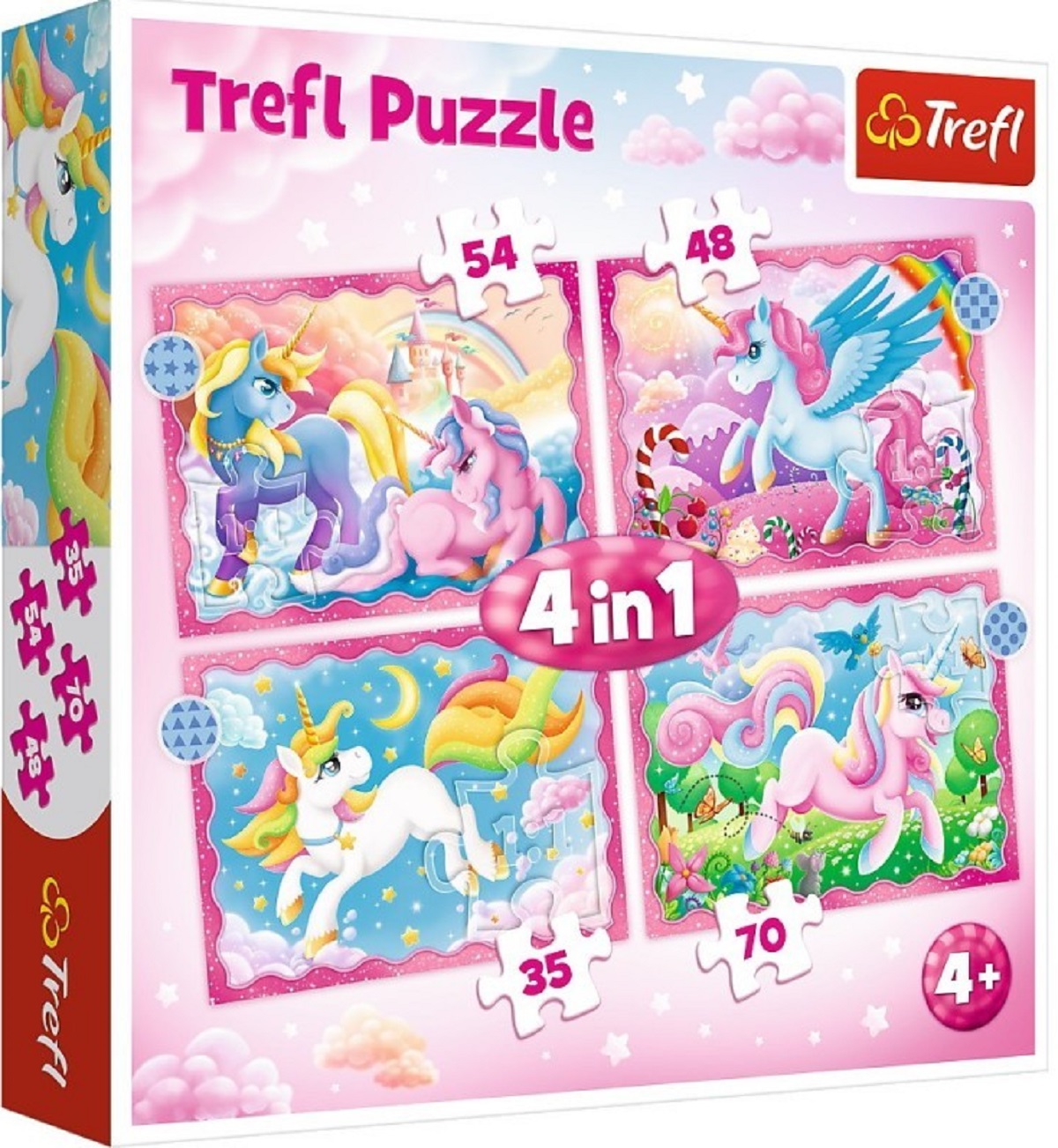 Puzzle 4 in 1. Patrula unicorni si magie