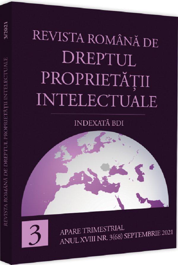 Revista romana de dreptul proprietatii intelectuale Nr.3 Septembrie 2021