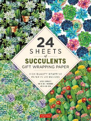 Succulents Gift Wrapping Paper - 24 Sheets: High-Quality 18 X 24 (45 X 61 CM) Wrapping Paper - Tuttle Publishing