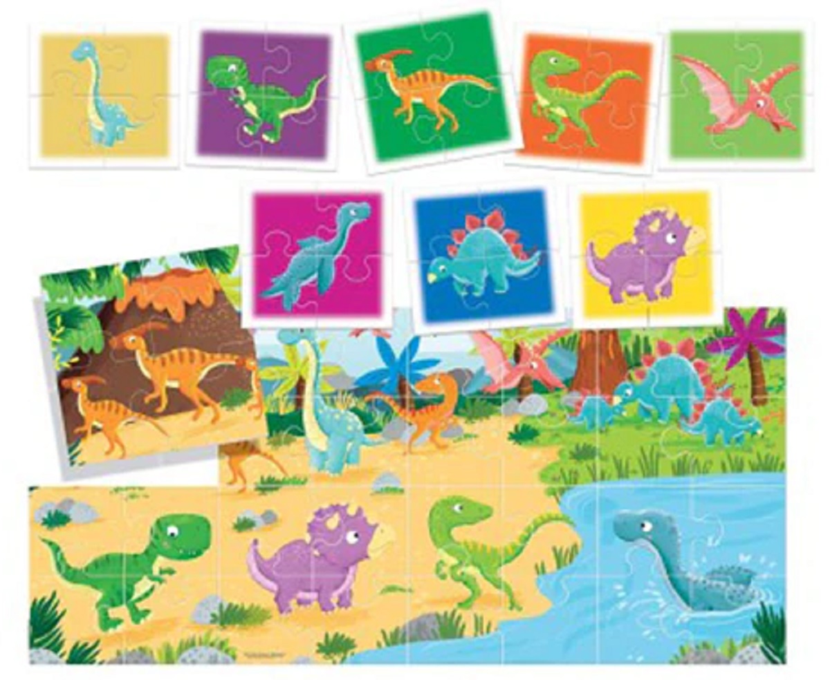 Set Primul meu puzzle 8+1: Dinozauri
