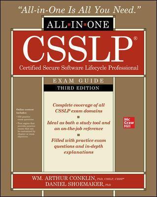 Csslp Certified Secure Software Lifecycle Professional All-In-One Exam Guide, Third Edition - Wm Arthur Conklin