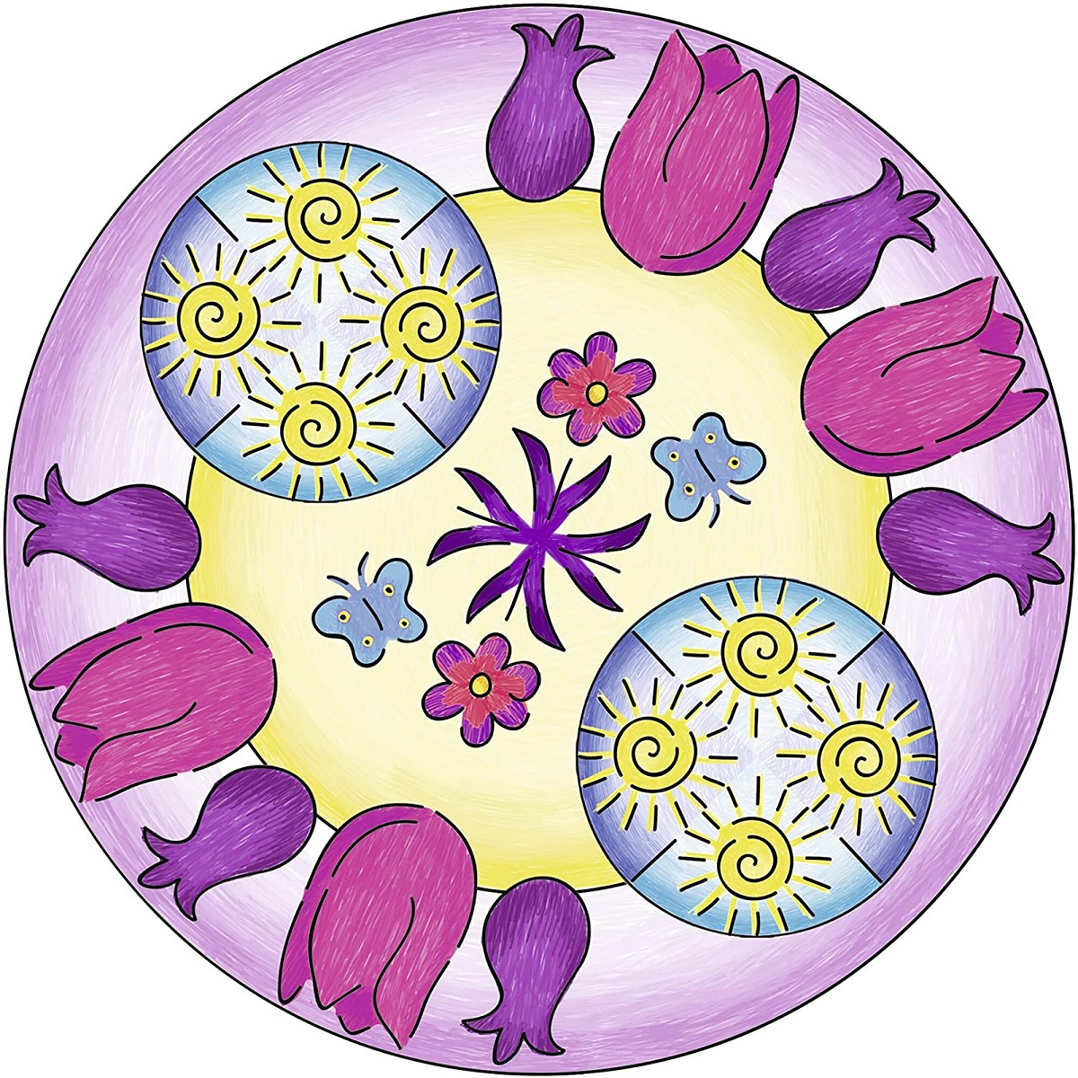 Set de creatie: Mandala flori si fluturi