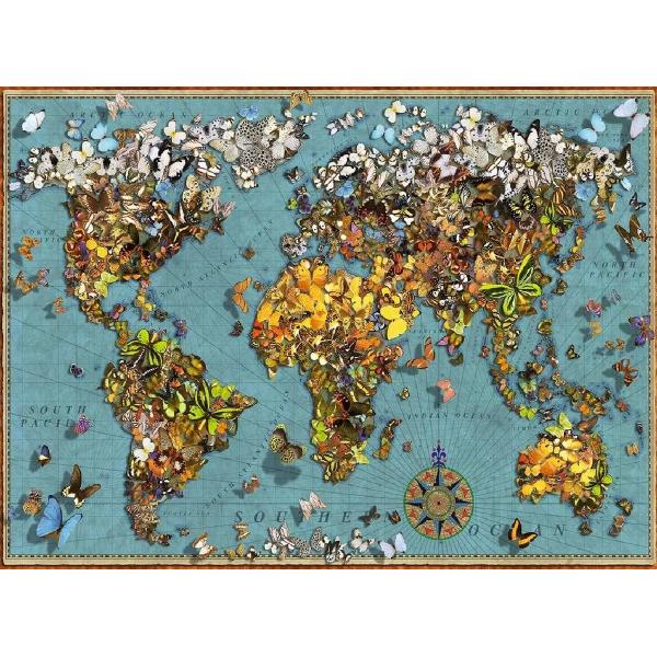 Puzzle 500. Harta lumii fluturi
