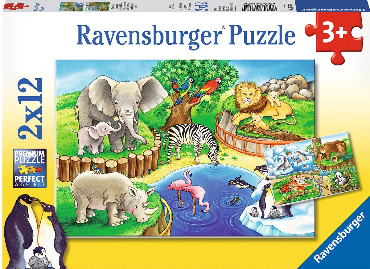 Puzzle 2 in 1. Zoo