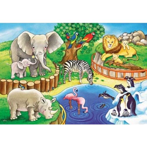 Puzzle 2 in 1. Zoo