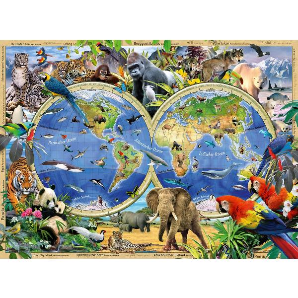 Puzzle 100. Animalele lumii