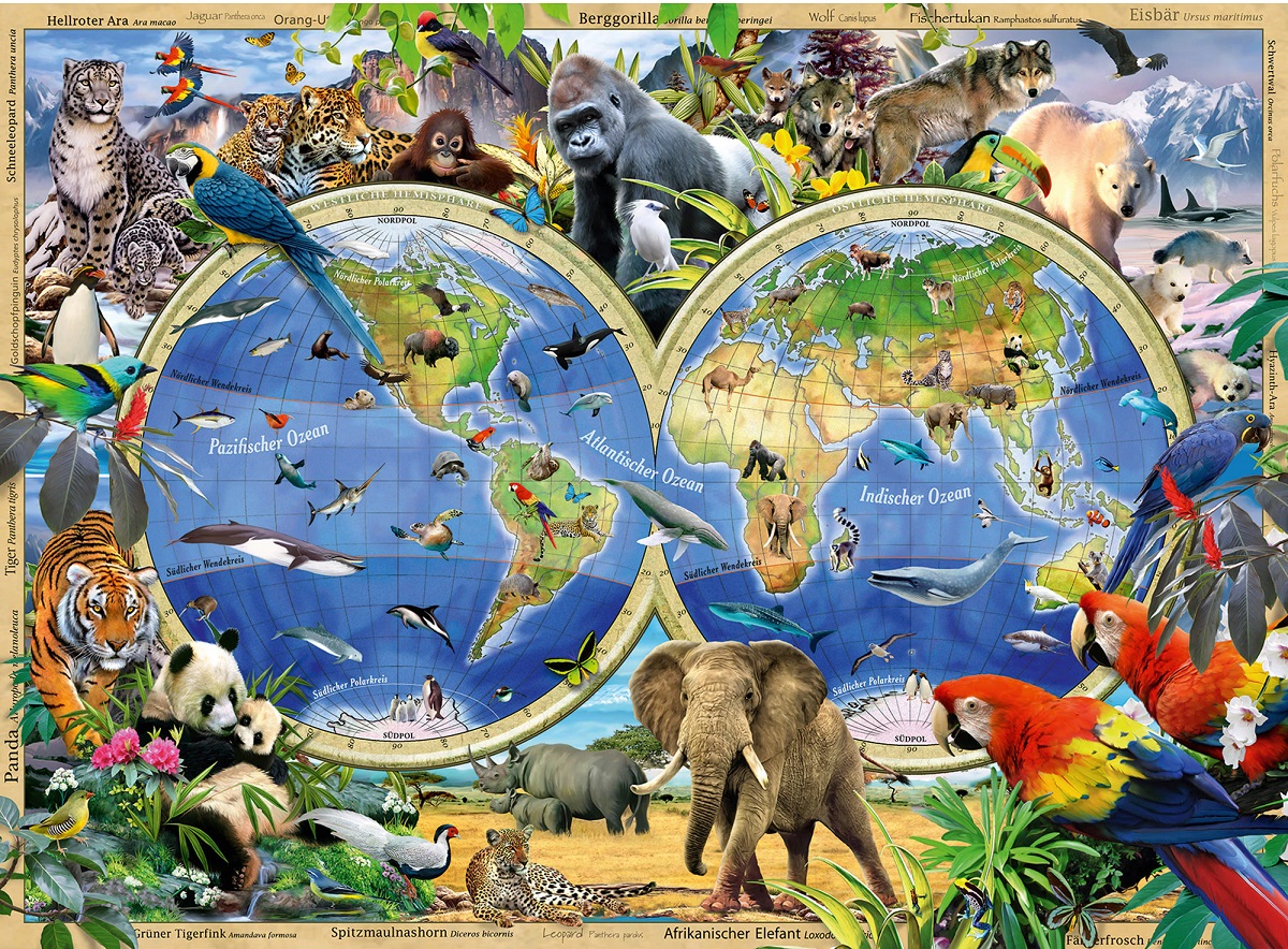 Puzzle 100. Animalele lumii