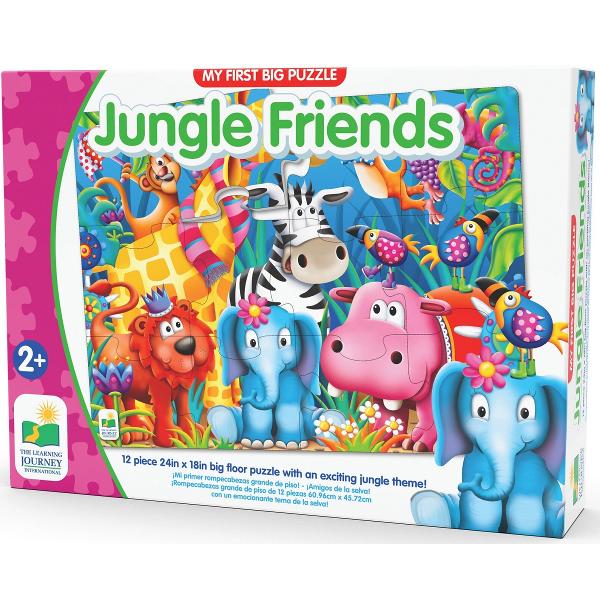 Primul meu puzzle de podea: Animale in jungla