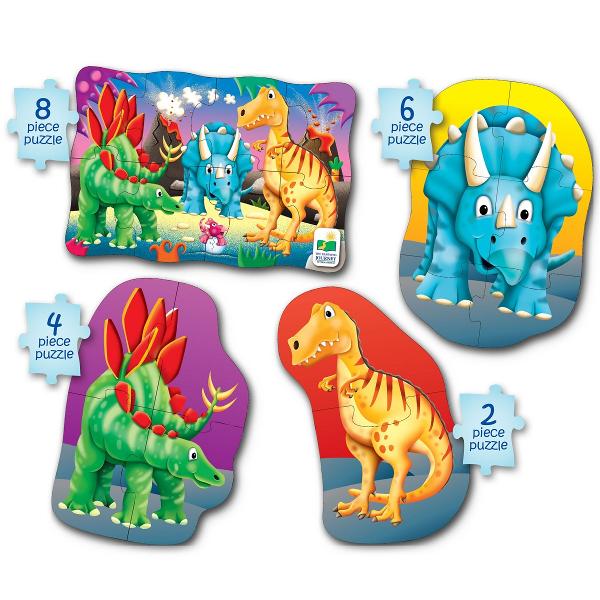 Set primele mele 4 puzzle-uri: Dinozauri