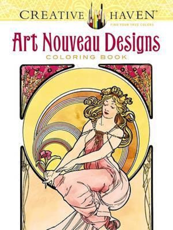 Art Nouveau Designs. Coloring Book -   Alphonse Marie Mucha,  Ed Sibbett, Jr