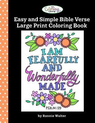 The Coloring Cafe-Easy and Simple Bible Verse Large Print Coloring Book - Ronnie Walter