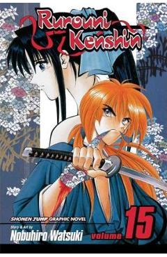 Coperta cărții 'Rurouni Kenshin, Volume 15: The Great Man vs. the Giant - Nobuhiro Watsuki'