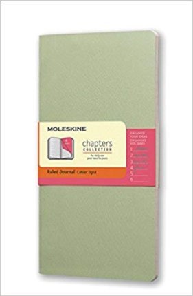 Moleskine Chapters Journal, Slim Medium, Ruled, Mist Green, Soft Cover (3.75 X 7) - Moleskine