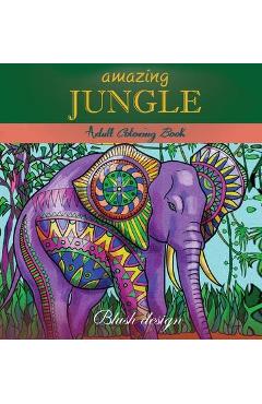 Poza produsului Amazing Jungle Life: Adult Coloring Book - Blush Design