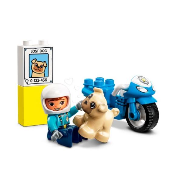 Lego Duplo. Motocicleta de politie pentru salvare