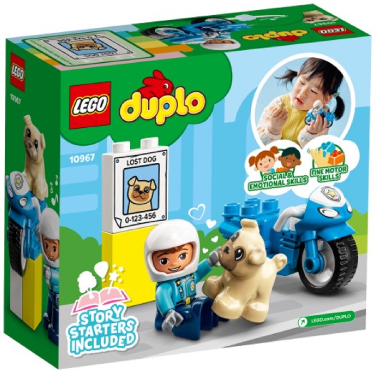 Lego Duplo. Motocicleta de politie pentru salvare