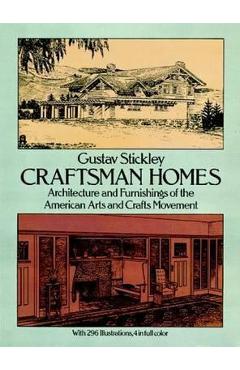Coperta cărții 'Craftsman Homes - Gustav Stickley'