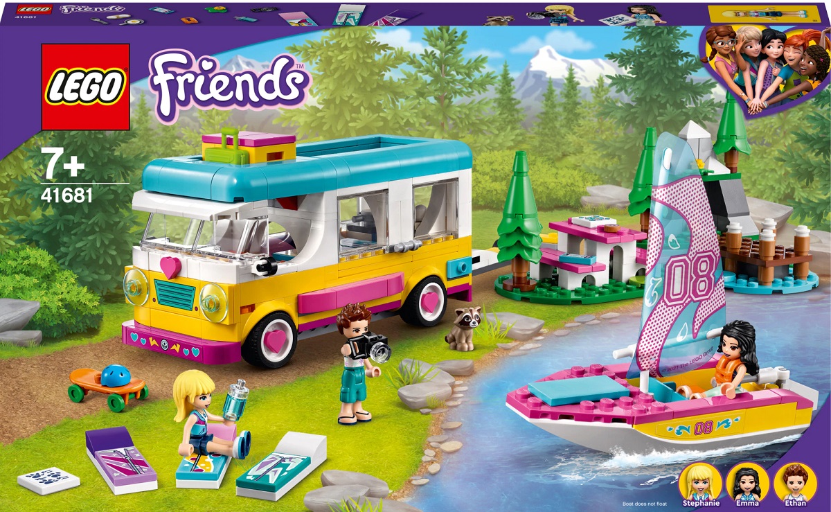 Lego Friends. Furgoneta de camping si barca cu panze