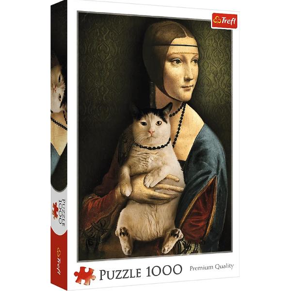 Puzzle 1000. Doamna cu pisica