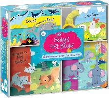 Baby's First Books (Boxed Set of 4 Books): Four Adorable Books in One Box: Bath Book, Cloth Book, Stroller Book, Board Book - 