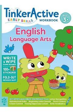 Coperta cărții 'Tinkeractive Early Skills English Language Arts Workbook Ages 3+ - Kate Avino'