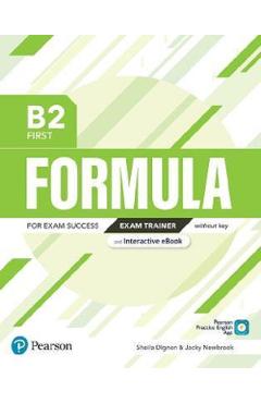 Coperta cărții 'Formula B2 First Exam Trainer without key and Interactive eBook - Sheila Dignen, Jacky Newbrook'
