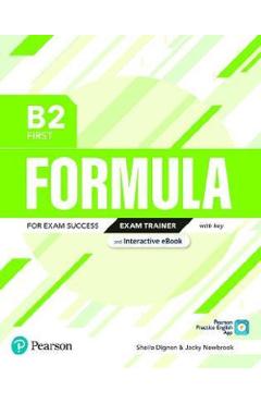 Coperta cărții 'Formula B2 First Exam Trainer with key and Interactive eBook - Sheila Dignen, Jacky Newbrook'