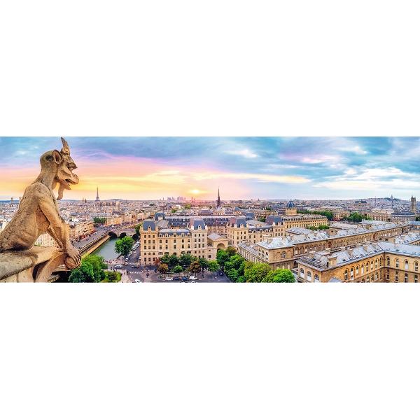 Puzzle 1000. Panorama imagine de pe Catedrala Notre Dame Paris