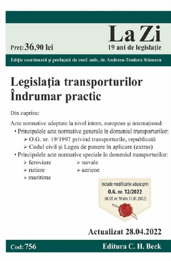 Legislatia transporturilor. Act. 28.04.2022