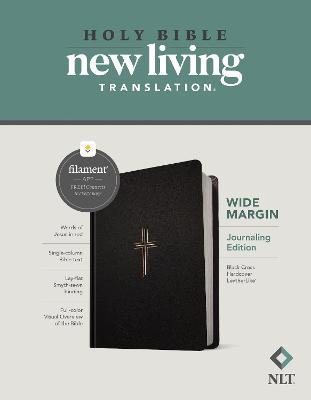 NLT Wide Margin Bible, Filament Enabled Edition (Red Letter, Hardcover Leatherlike, Black Cross) - Tyndale