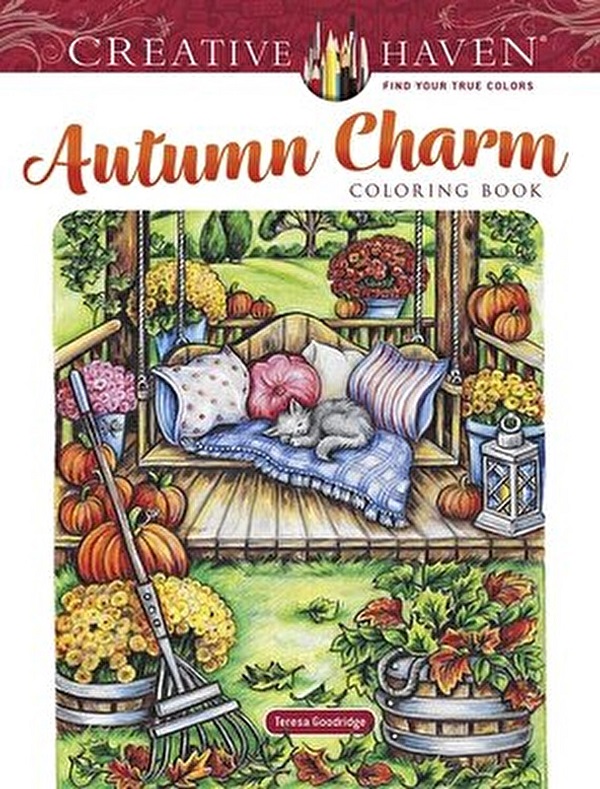  Creative Haven Autumn Charm Coloring Book - Teresa Goodridge
