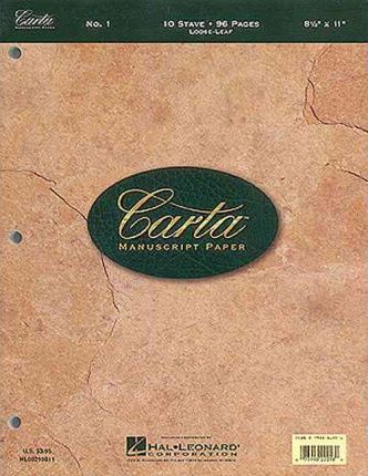 Carta Manuscript Paper No. 1 - Basic - Hal Leonard Corp