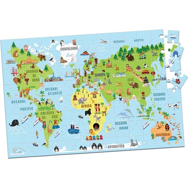 Harta lumii. Puzzle 104 piese