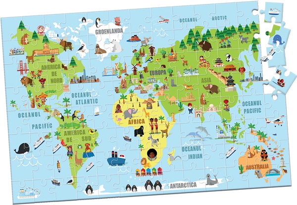 Harta lumii. Puzzle 104 piese