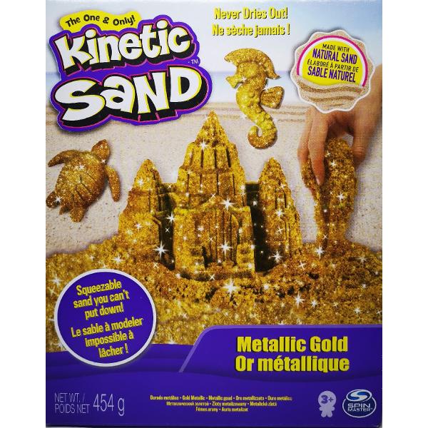 Kinetic Sand. Metale si minerale stralucitoare auriu