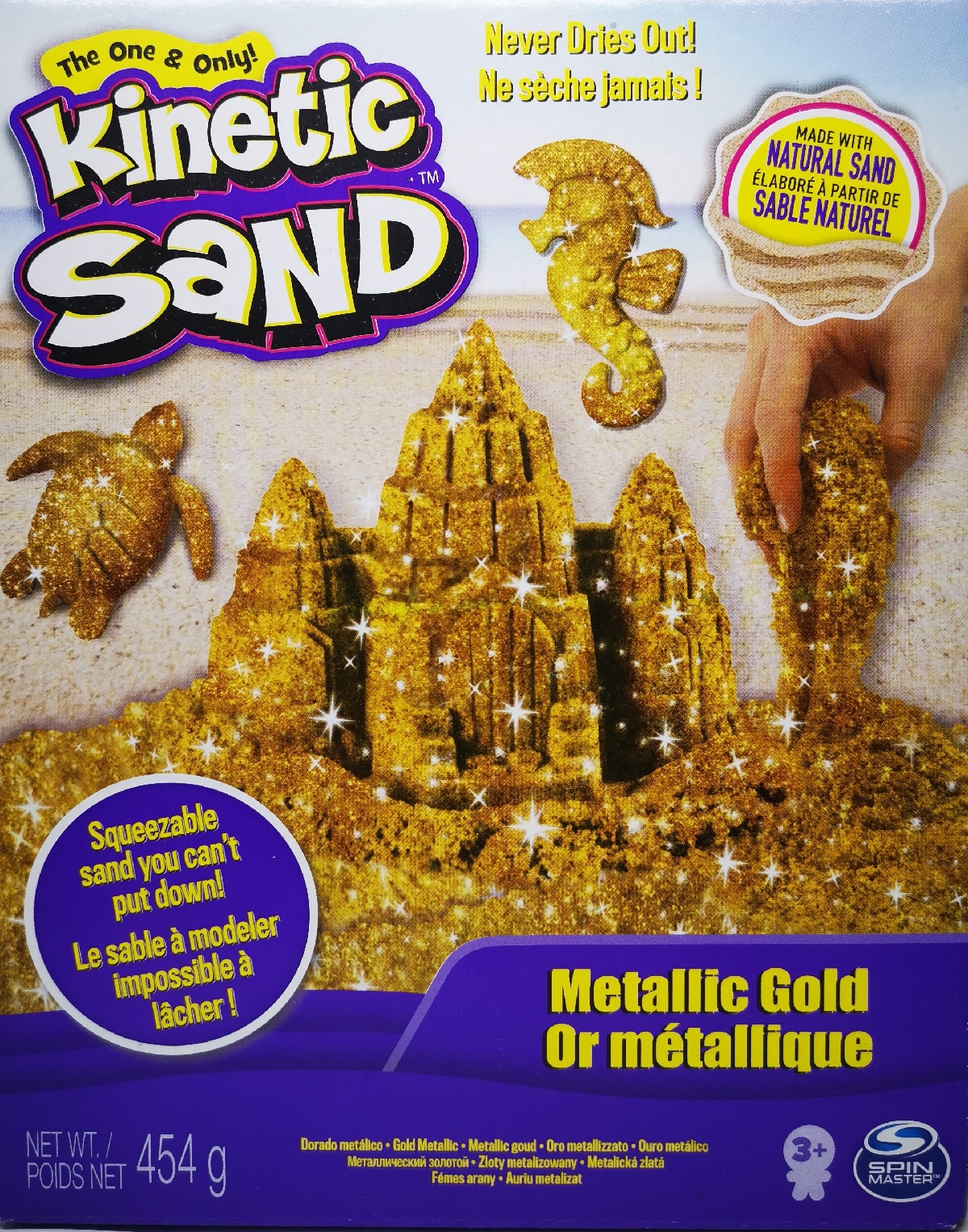 Kinetic Sand. Metale si minerale stralucitoare auriu