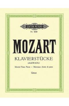 Coperta cărții 'Selected Piano Pieces - Wolfgang Amadeus Mozart'