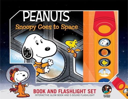 Peanuts: Snoopy Goes to Space Book and 5-Sound Flashlight Set: Book and Flashlight Set [With Flashlight] - Pi Kids