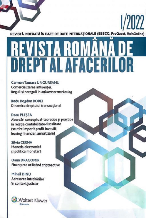 Revista romana de drept al afacerilor Nr.1/2022
