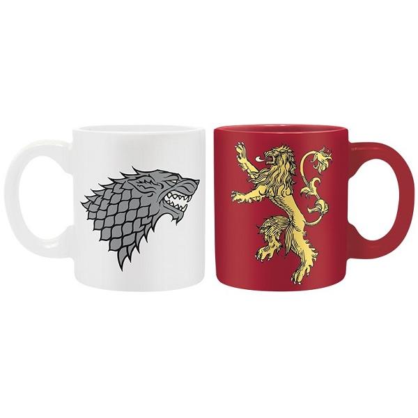 Set 2 cani Espresso: Stark si Lannister. Game Of Thrones