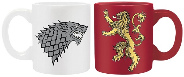 Set 2 cani Espresso: Stark si Lannister. Game Of Thrones