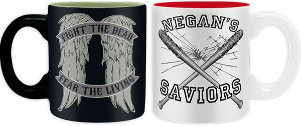 Set 2 cani Espresso: Daryl vs Negan. The Walking Dead