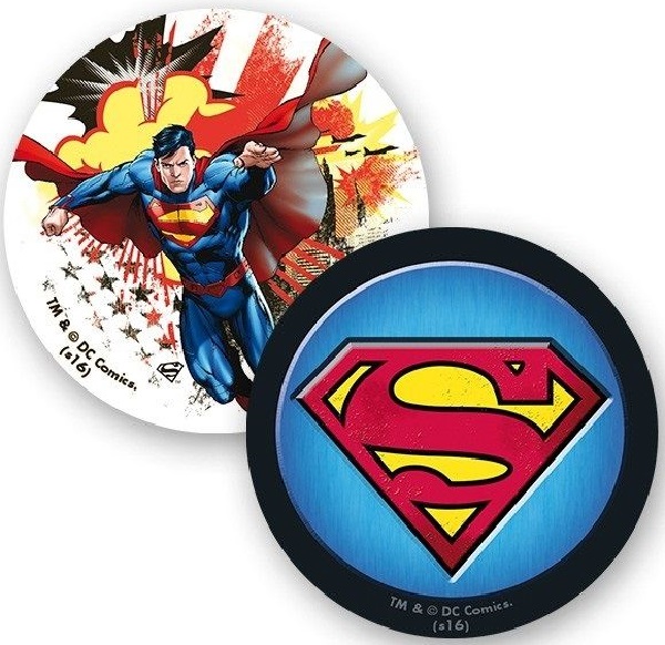 Pachet cana + breloc + 2 insigne: Superman. DC Comics