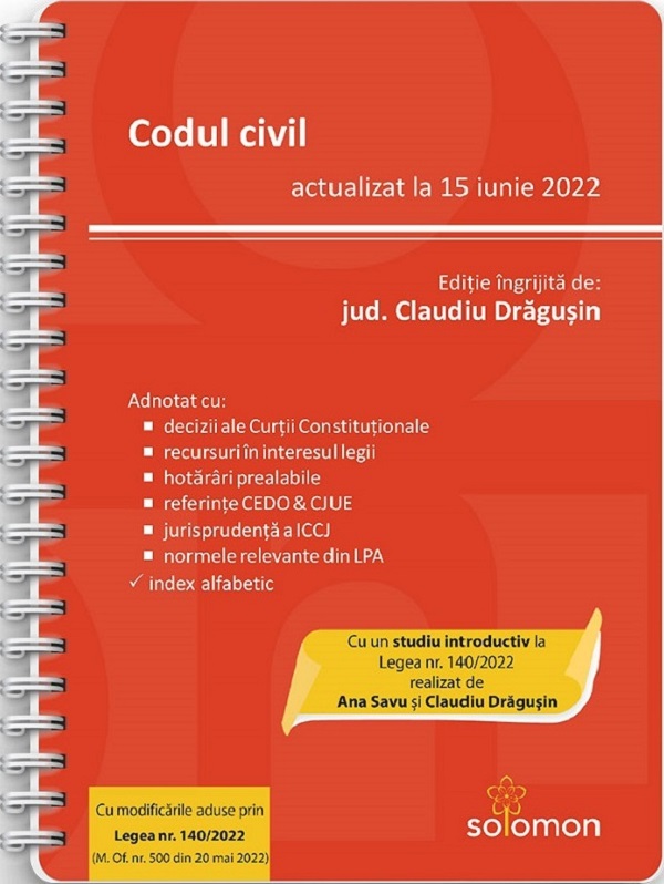 Codul civil Act. la 15 iunie 2022 - Claudiu Dragusin
