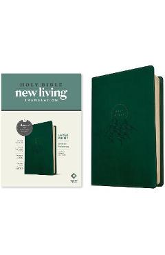 Coperta cărții 'NLT Large Print Thinline Reference Bible, Filament Enabled Edition (Leatherlike, Evergreen Mountain ) - Tyndale'