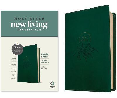 Coperta cărții 'NLT Large Print Thinline Reference Bible, Filament Enabled Edition (Leatherlike, Evergreen Mountain ) - Tyndale'