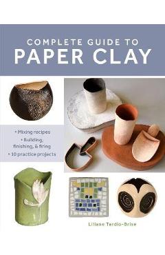 Coperta cărții 'Complete Guide to Paper Clay: Mixing Recipes; Building, Finishing and Firing; 10 Practice Projects - Liliane'
