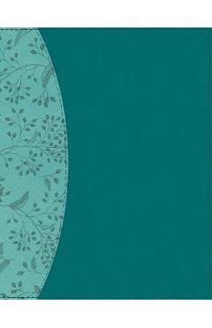 Poza produsului Niv, Beautiful Word Bible, Updated Edition, Peel/Stick Bible Tabs, Leathersoft, Teal, Red Letter, Comfort Print: 600+ Full-Color Illustrated Verses - Zondervan